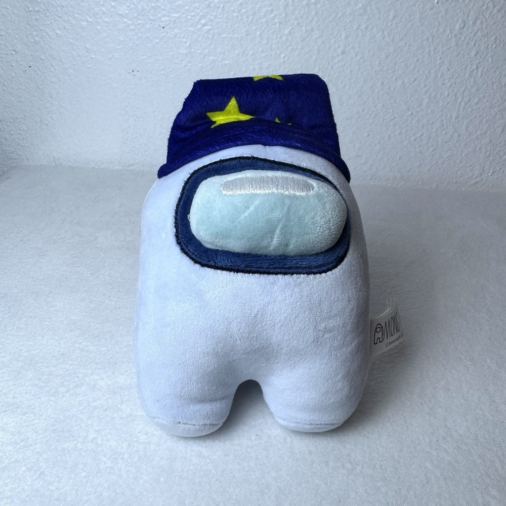 Among Us Plush 8" Wizard Hat Crew Mate Stuffed Animal Plushie Blue Toikido